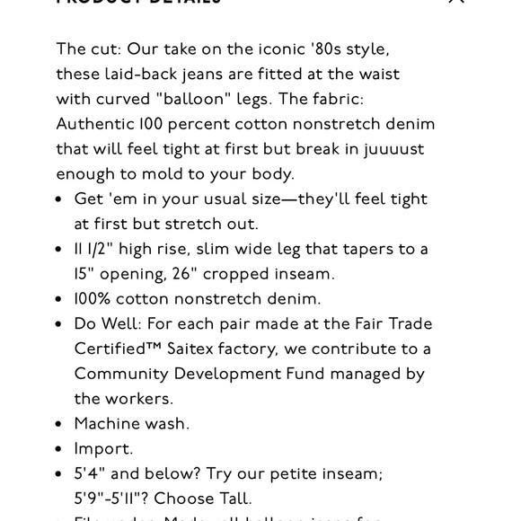 Madewell balloon jeans size 27 in noll wash - Picture 5 of 12